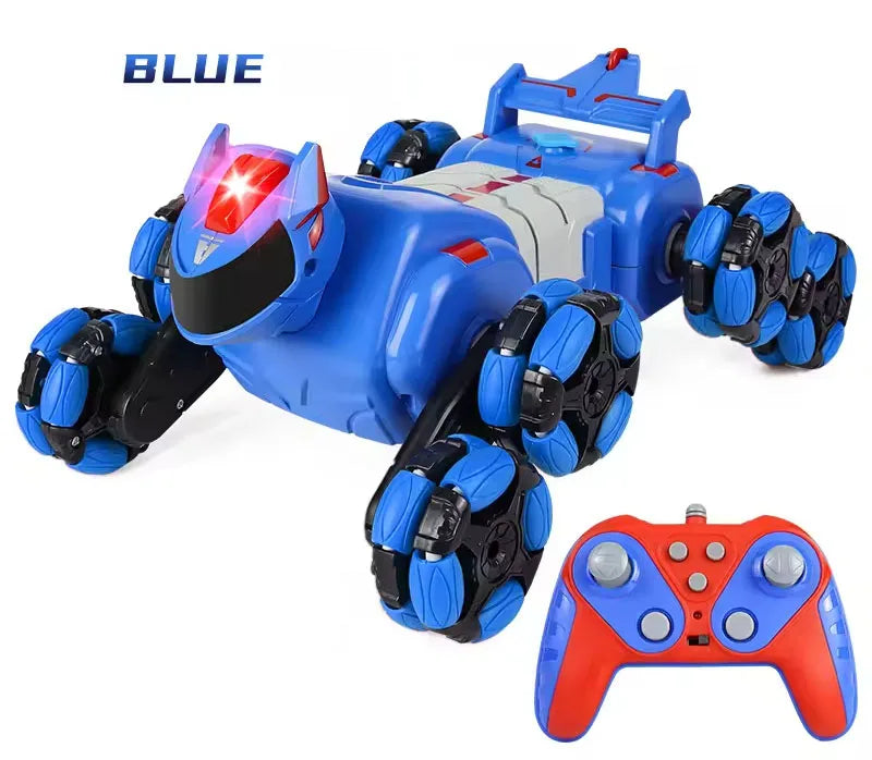 HKM-246547 Transformable Eight-Wheel RC Stunt Car with Hill-Climbing Drive and Lights