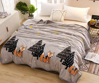 HKM-246611 Cozy Coral Flannel Blanket for Air Conditioning Use - 100% Polyester