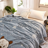 HKM-246611 Cozy Coral Flannel Blanket for Air Conditioning Use - 100% Polyester