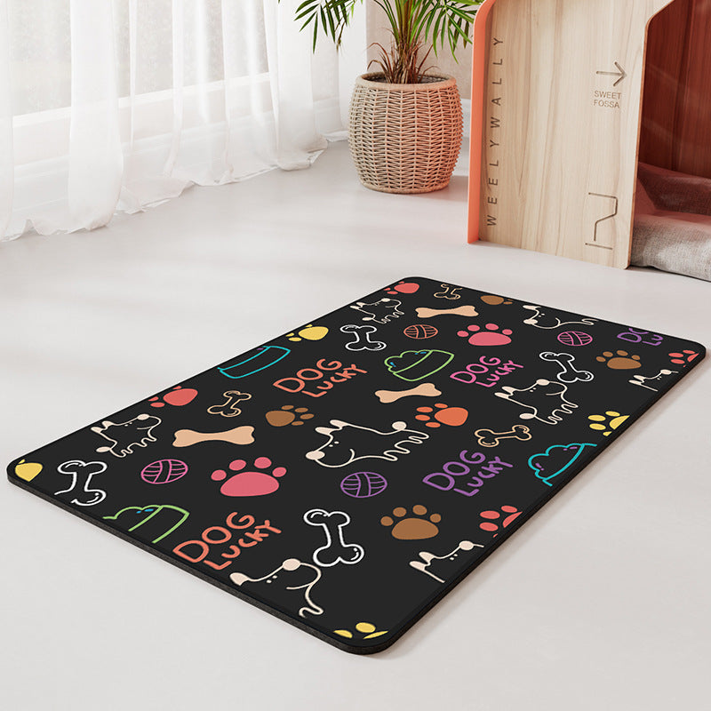 HKM-246675 Pet Diatom Ooze Floor Mat Dogs And Cats Eating Mat Spill-proof Waterproof Quick-drying Placemat