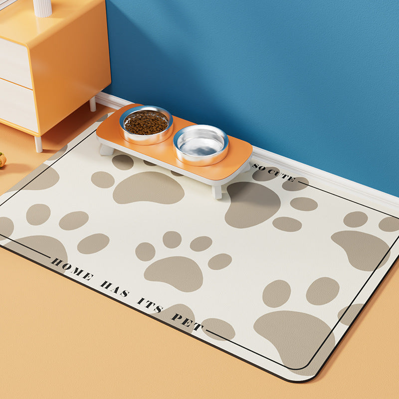 HKM-246675 Pet Diatom Ooze Floor Mat Dogs And Cats Eating Mat Spill-proof Waterproof Quick-drying Placemat