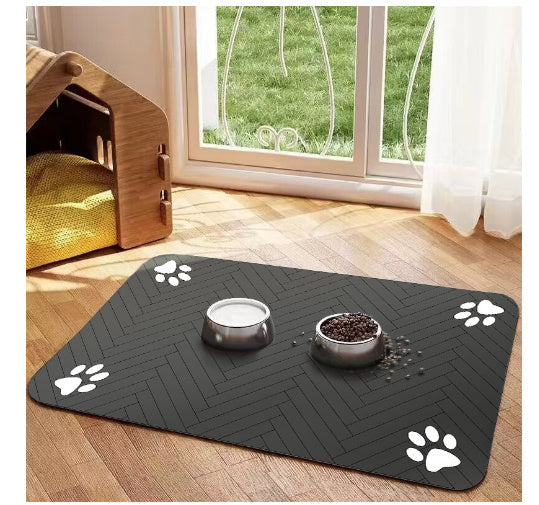 HKM-246675 Pet Diatom Ooze Floor Mat Dogs And Cats Eating Mat Spill-proof Waterproof Quick-drying Placemat