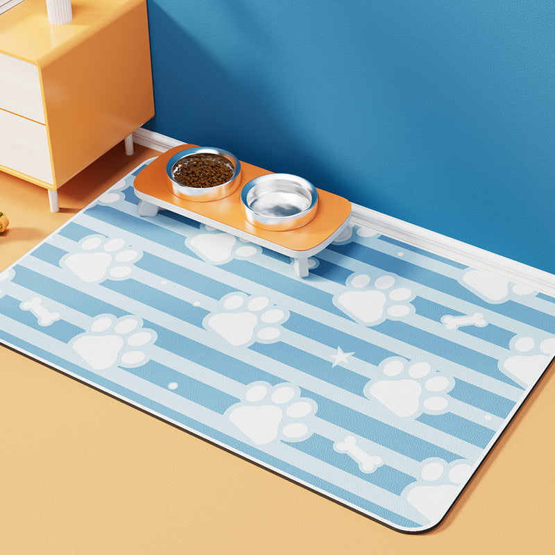 HKM-246675 Pet Diatom Ooze Floor Mat Dogs And Cats Eating Mat Spill-proof Waterproof Quick-drying Placemat
