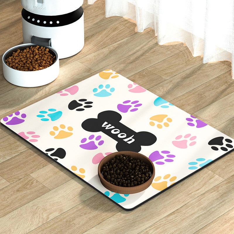 HKM-246675 Pet Diatom Ooze Floor Mat Dogs And Cats Eating Mat Spill-proof Waterproof Quick-drying Placemat