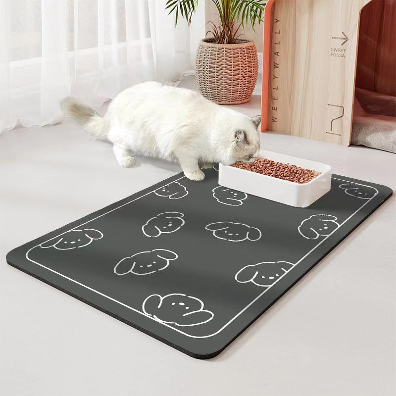 HKM-246675 Pet Diatom Ooze Floor Mat Dogs And Cats Eating Mat Spill-proof Waterproof Quick-drying Placemat