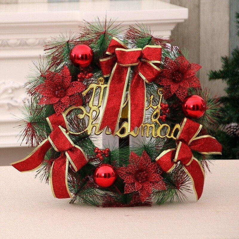 HKM-246739 Multicolor Christmas Ornament Garland - Plastic & Foam, 30cm and 40cm Options