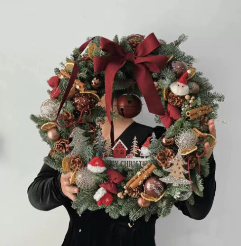 HKM-246739 Multicolor Christmas Ornament Garland - Plastic & Foam, 30cm and 40cm Options