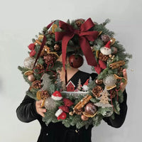 HKM-246739 Multicolor Christmas Ornament Garland - Plastic & Foam, 30cm and 40cm Options
