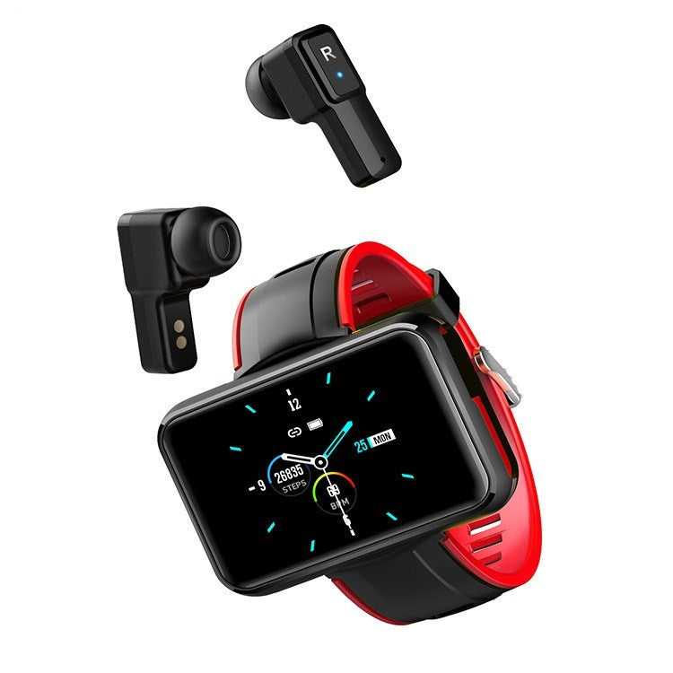HKM-246803 2-in-1 Smart Watch with TWS Wireless Bluetooth Headset, 1.4-Inch Touch Screen, Magnetic Charging