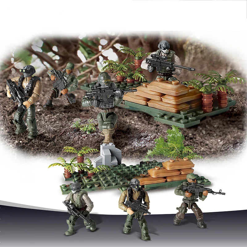 KTX-246867 Military Action Figures Building Block Toy Set for Kids – Special Forces Assembly Toys