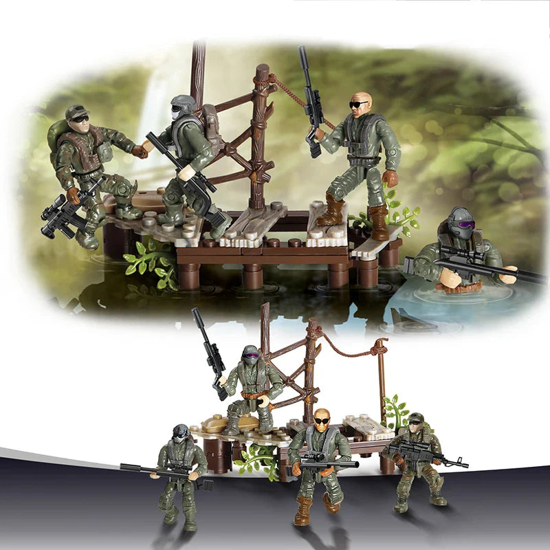 KTX-246867 Military Action Figures Building Block Toy Set for Kids – Special Forces Assembly Toys