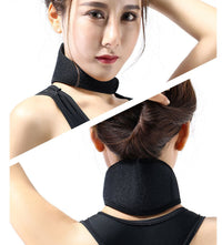 HKM-246867 Self-Heating Magnetic Therapy Neck Guard with Tourmaline Fabric, Adjustable Design for Pain Relief and Improved Blood Circulation