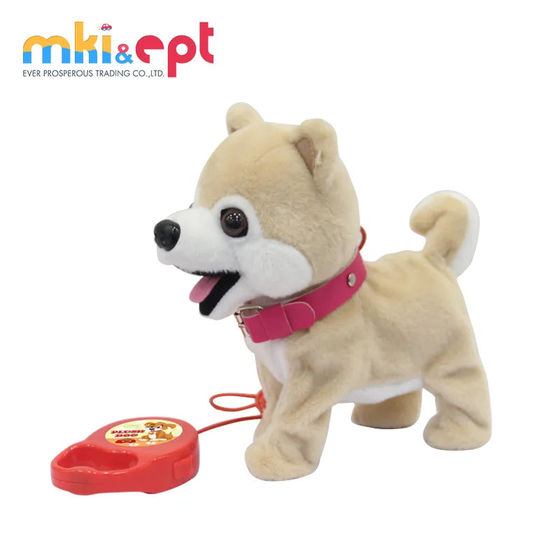 Electric Mini Plush Walking Dog Toy with Music for Kids, Height 11CM-30CM, Ages 2-7