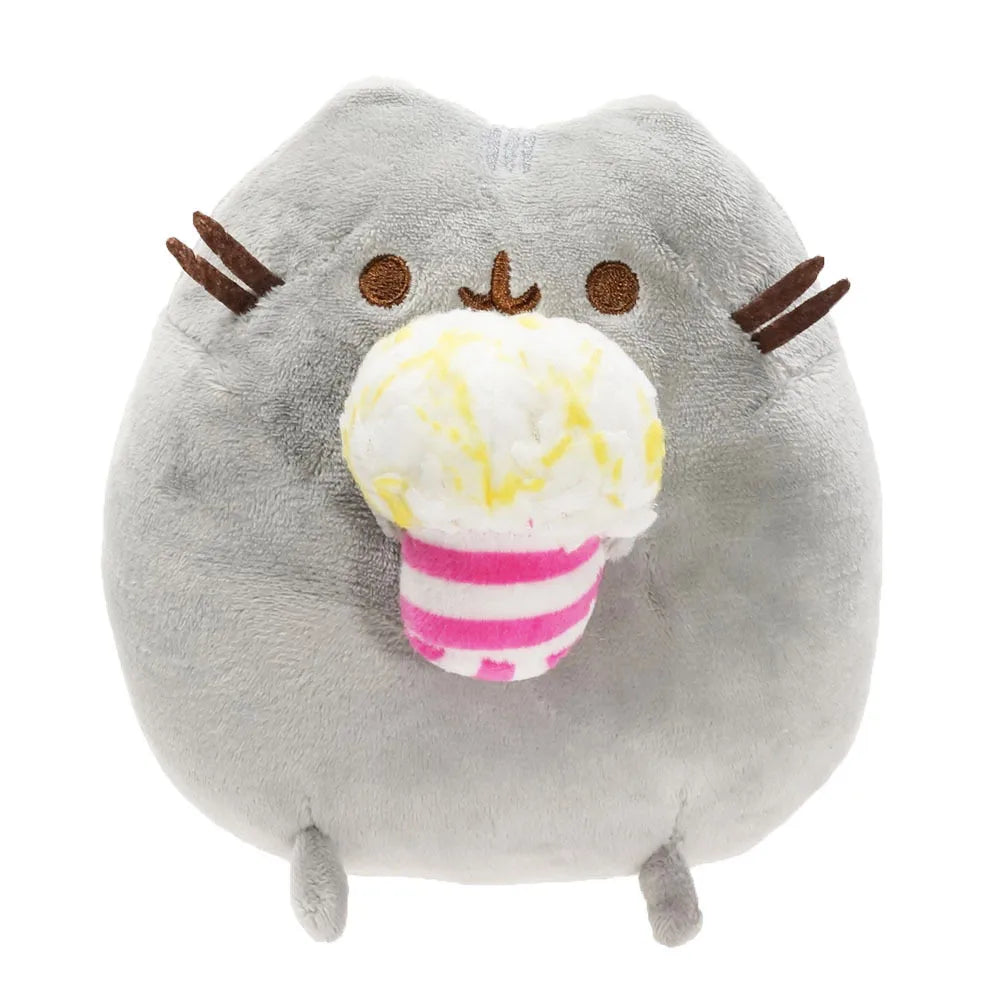 KTX-247123 Kawaii Plush Cat Toy - Donut, Ice Cream, Sushi & Snack Designs, Soft Stuffed Doll (15-18cm)