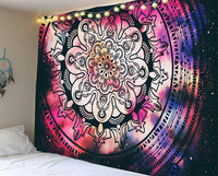 HKM-247123 Mandala Series Printed Polyester Tapestry Wall Hanging - Versatile Blanket for Living Room, Bedroom, and Outdoor Use