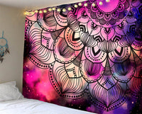 HKM-247123 Mandala Series Printed Polyester Tapestry Wall Hanging - Versatile Blanket for Living Room, Bedroom, and Outdoor Use