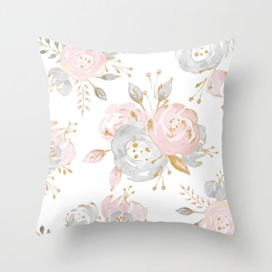 HKM-247187 Pastoral Floral Design Pillowcase in Soft Peach Skin Material