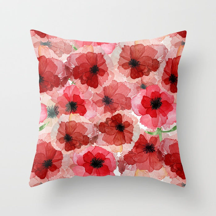 HKM-247187 Pastoral Floral Design Pillowcase in Soft Peach Skin Material