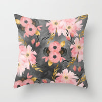 HKM-247187 Pastoral Floral Design Pillowcase in Soft Peach Skin Material