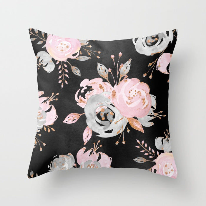 HKM-247187 Pastoral Floral Design Pillowcase in Soft Peach Skin Material