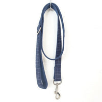 HKM-247251 Blue Plaid Bow Dog Collar and Leash Set