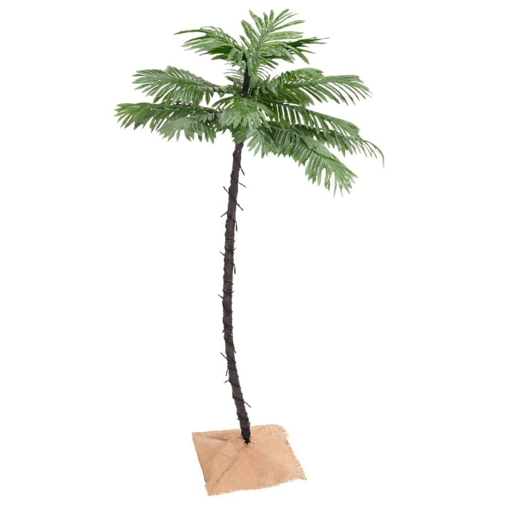 HKM-247251 LED Artificial Palm Tree with 88 Warm White Lights - 150 cm Height, Perfect for Home Decor