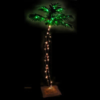 HKM-247251 LED Artificial Palm Tree with 88 Warm White Lights - 150 cm Height, Perfect for Home Decor