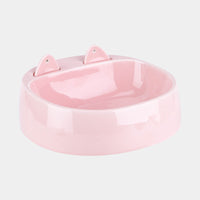 HKM-247315 Ceramic Drinking Water Rice Bowl for Pets with Spoon - Automatic Feeding Cat Bowl