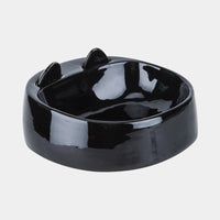 HKM-247315 Ceramic Drinking Water Rice Bowl for Pets with Spoon - Automatic Feeding Cat Bowl
