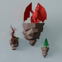 HKM-247379 Dragon Paper Model Wall Hanging Decoration for Home - DIY Craft Décor