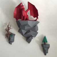 HKM-247379 Dragon Paper Model Wall Hanging Decoration for Home - DIY Craft Décor