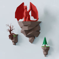 HKM-247379 Dragon Paper Model Wall Hanging Decoration for Home - DIY Craft Décor