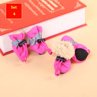 HKM-247443 Four Seasons Breathable Soft Bottom Dog Shoes - Fleece-lined & Non-slip Options Available
