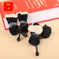 HKM-247443 Four Seasons Breathable Soft Bottom Dog Shoes - Fleece-lined & Non-slip Options Available