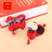 HKM-247443 Four Seasons Breathable Soft Bottom Dog Shoes - Fleece-lined & Non-slip Options Available
