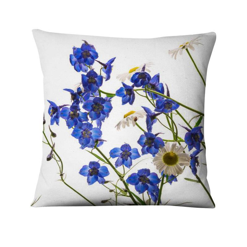 HKM-247507 Floral Green Plant Cushion Cover | 45x45cm American Country Style Pillowcase