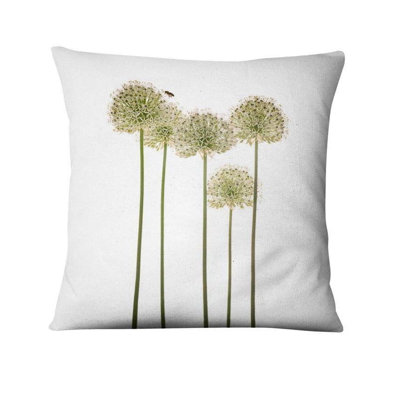 HKM-247507 Floral Green Plant Cushion Cover | 45x45cm American Country Style Pillowcase