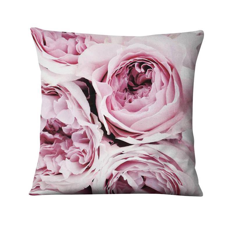 HKM-247507 Floral Green Plant Cushion Cover | 45x45cm American Country Style Pillowcase