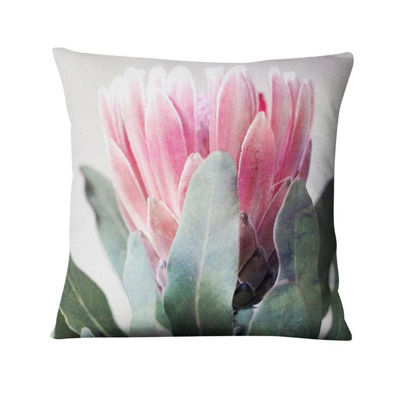 HKM-247507 Floral Green Plant Cushion Cover | 45x45cm American Country Style Pillowcase