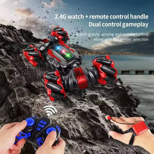 HKM-247699 Remote-Controlled Stunt Twist Car with Lights, Music, and 360 Degree Rotation for Indoor and Outdoor Fun