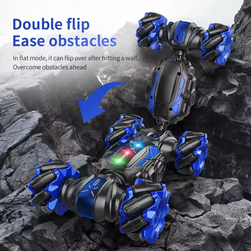 HKM-247699 Remote-Controlled Stunt Twist Car with Lights, Music, and 360 Degree Rotation for Indoor and Outdoor Fun