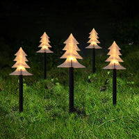 HKM-247891 Solar-Powered Snowflake Garden Lights - Waterproof Outdoor Christmas Decor for Lawn and Yard