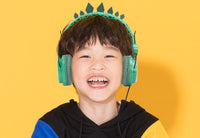HKM-247955 Dinosaur-Themed Children’s Headset with Soft Earmuffs and Safe Materials