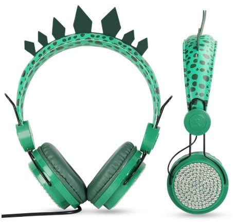 HKM-247955 Dinosaur-Themed Children’s Headset with Soft Earmuffs and Safe Materials