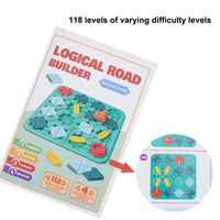 HKM-248019 Road Builder Puzzle Game for Kids – Educational Construction Car Maze Track with 118 Challenges, Ages 3 and Up