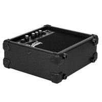 HKM-248147 Compact 20W Electric Bass Amplifier with VOLUME, TREBLE, BASS, and MIDDLE Controls - Black