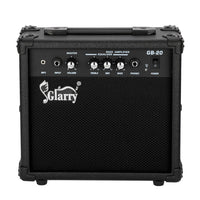 HKM-248147 Compact 20W Electric Bass Amplifier with VOLUME, TREBLE, BASS, and MIDDLE Controls - Black