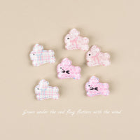 HKM-248211 Cute Rabbit Duckbill Hair Clips - Set of 5 Styles in Light Yellow, Pink, and Beige Designs