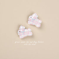 HKM-248211 Cute Rabbit Duckbill Hair Clips - Set of 5 Styles in Light Yellow, Pink, and Beige Designs
