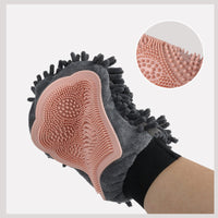 HKM-248275 2-in-1 Pet Bathing Brush and Grooming Glove - Flexible Silicone for Bathing, Massaging, and Cleaning Fur